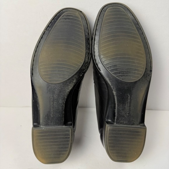 Florsheim Loafers Mens 11.5 D Black Leather Dress Shoes Classic Preppy Timeless - Picture 8 of 9